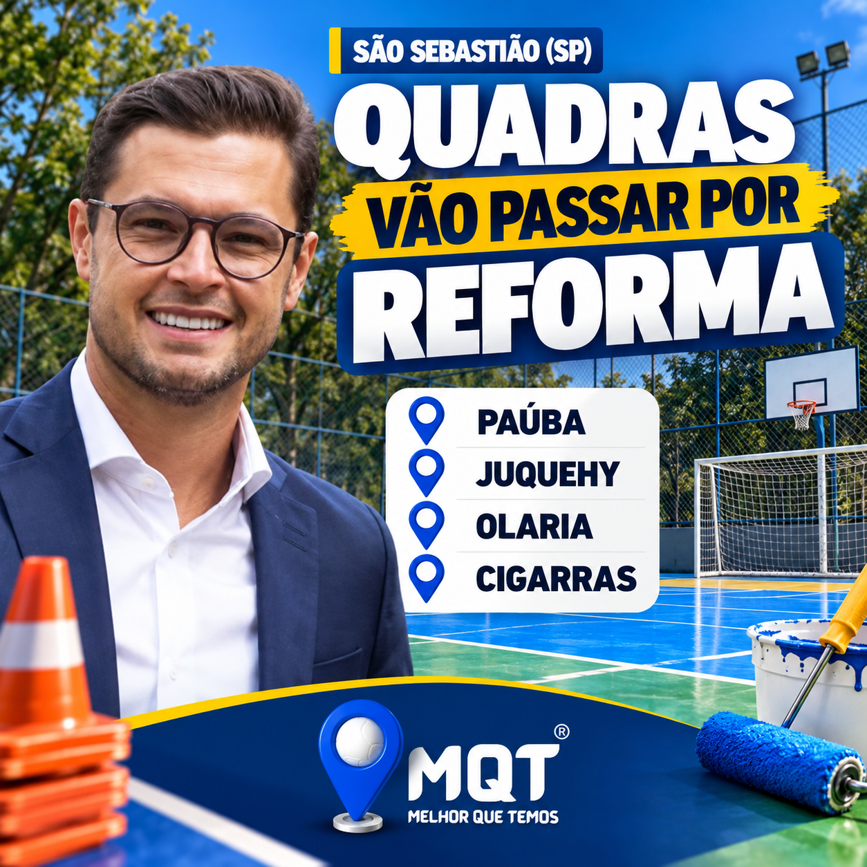SÃO SEBASTIÃO ANUNCIA REFORMA