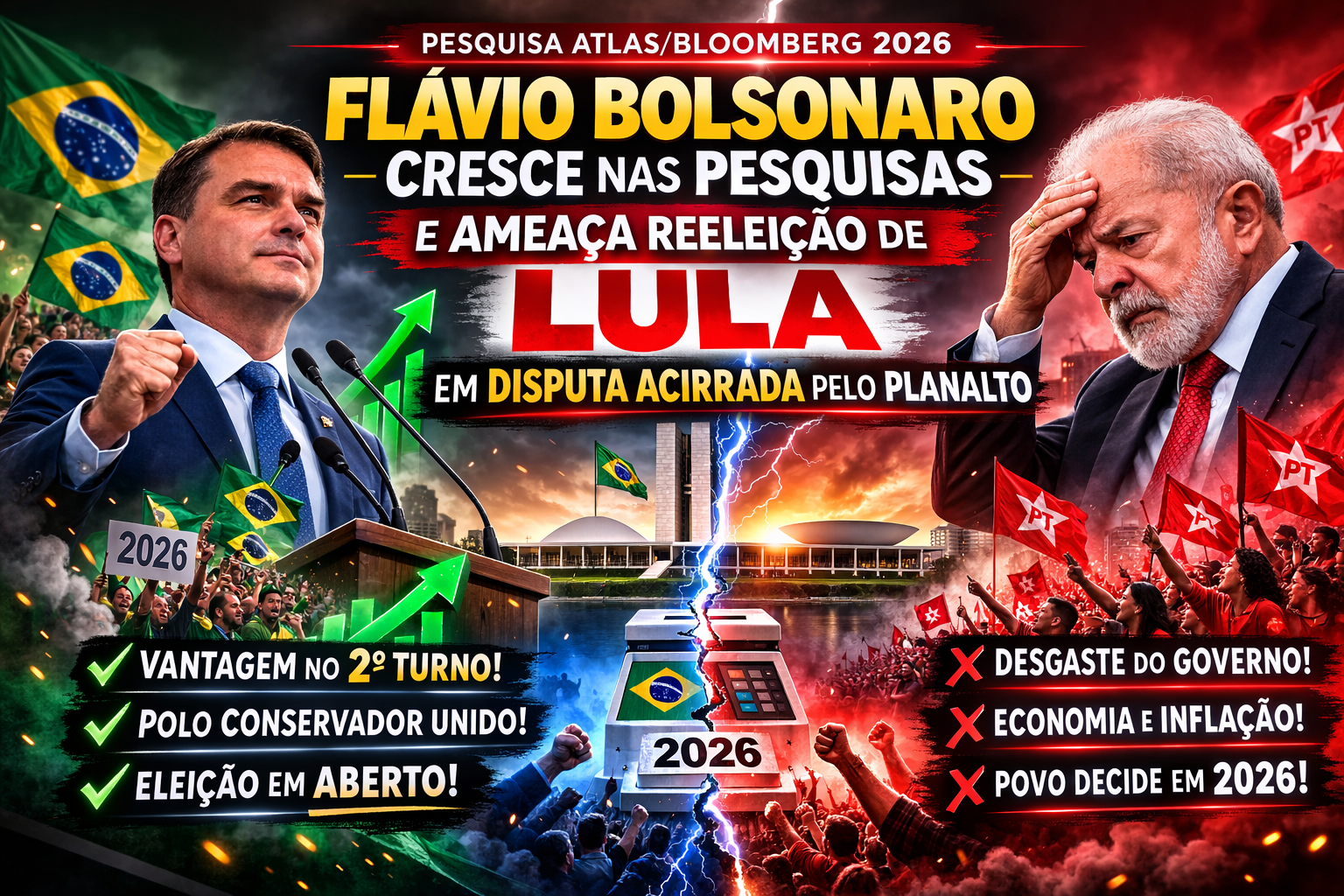 Pesquisa Eleitoral: Vê Flávio Bolsonaro Crescer
