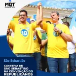 COMITIVA DE SÃO SEBASTIÃO EM PESO APOIA TARCÍSIO
