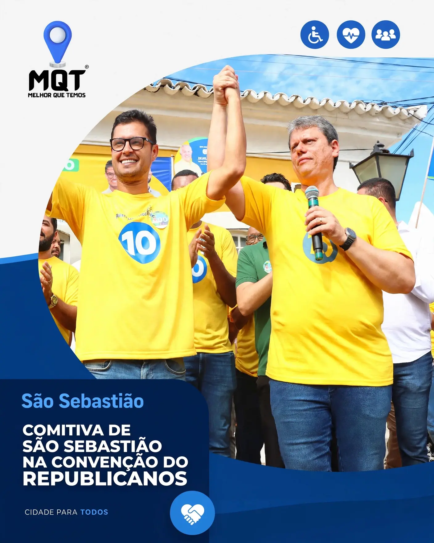 COMITIVA DE SÃO SEBASTIÃO EM PESO APOIA TARCÍSIO