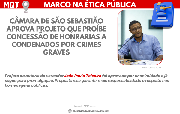 João Paulo Teixeira cria PL de Ética