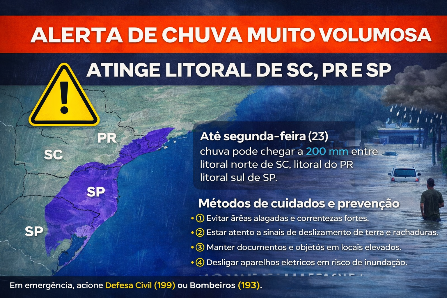 Alerta de Chuva no Litoral
