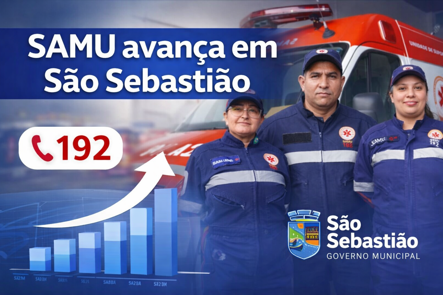 SAMU AVANÇA EM SÃO SEBASTIÃO