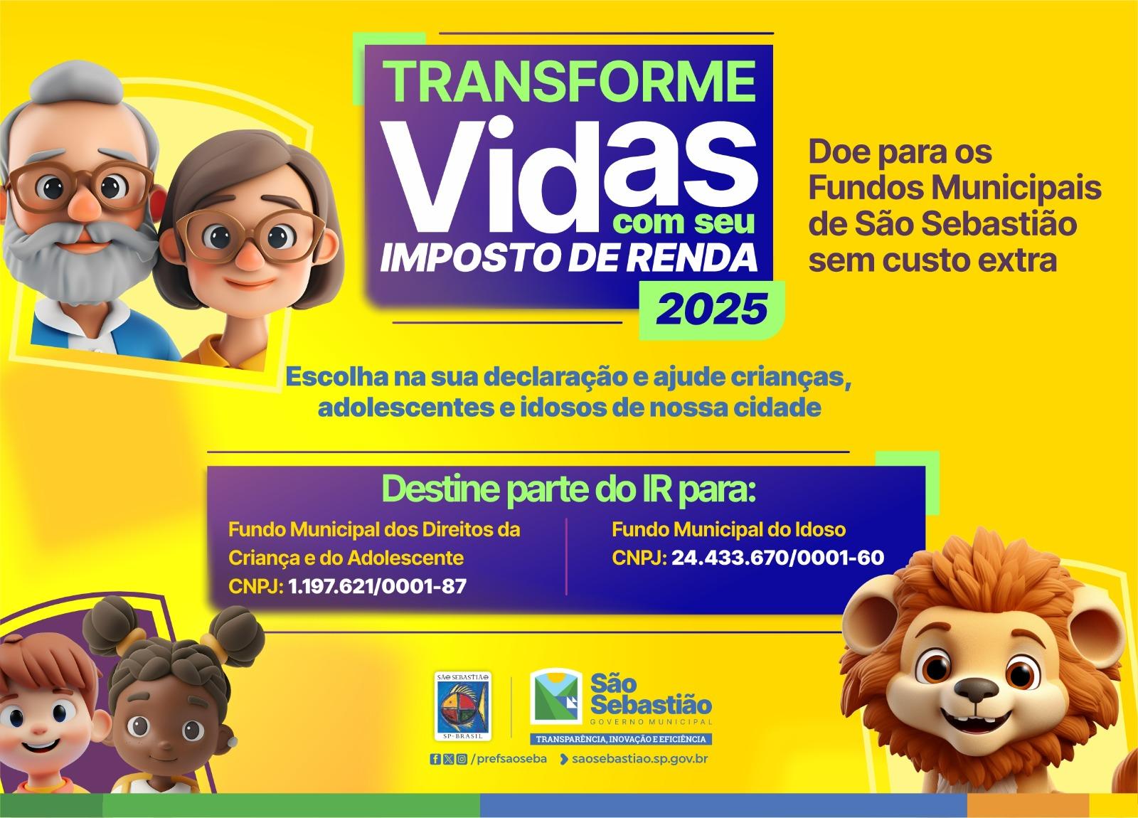 Transforme vidas com seu Imposto de Renda